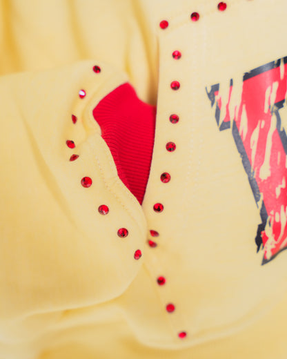 Cream 1913 Rhinestone Zip Up (RESTOCK)