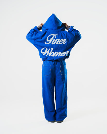 Blue 1920 Rhinestone Sweatpants (RESTOCK)