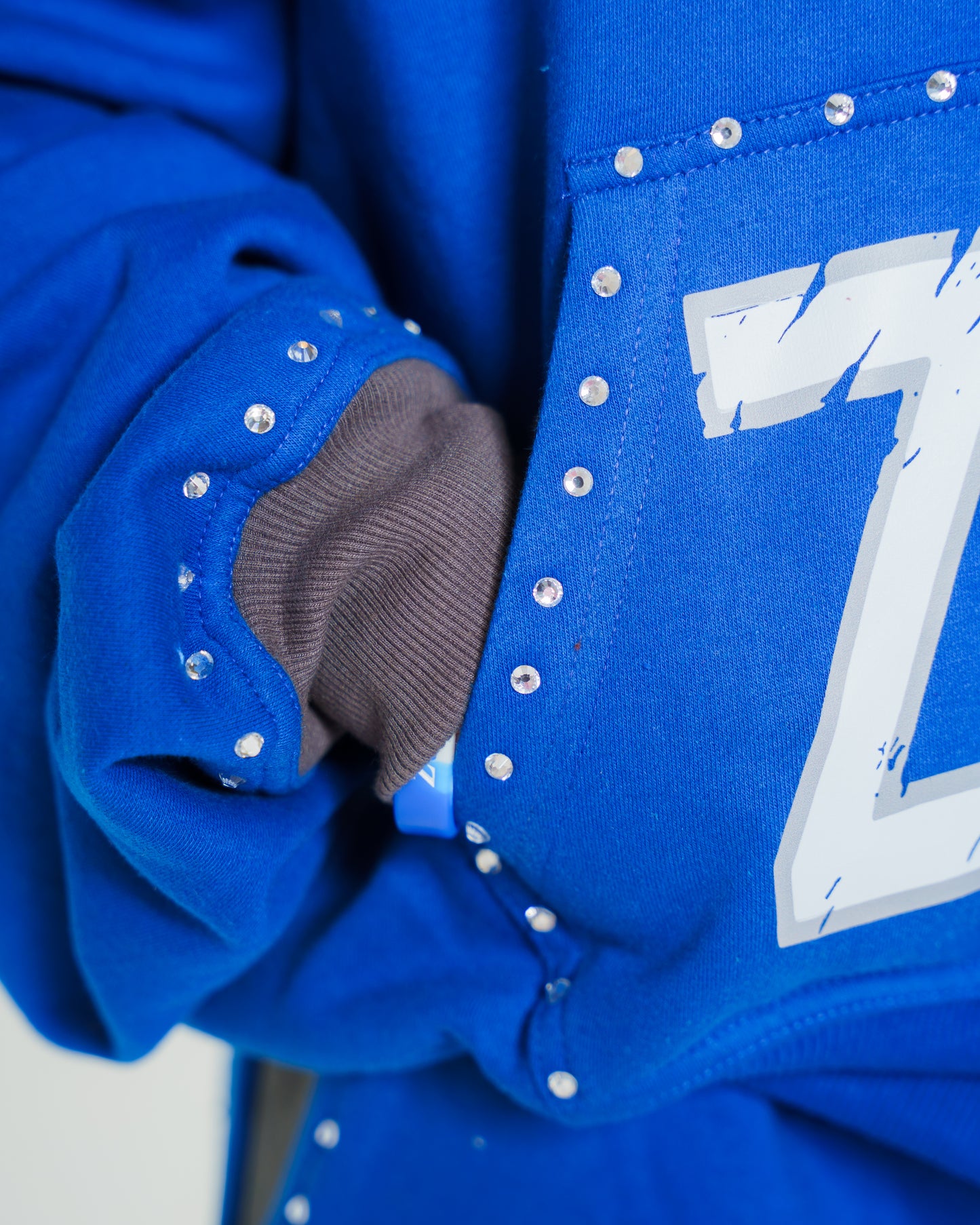 Blue 1920 Rhinestone Zip Up (RESTOCK)