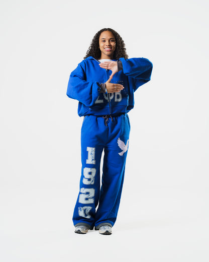 Blue 1920 Rhinestone Zip Up (RESTOCK)