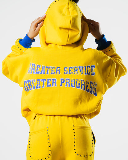 Yellow 1922 Rhinestone Zip Up (RESTOCK)
