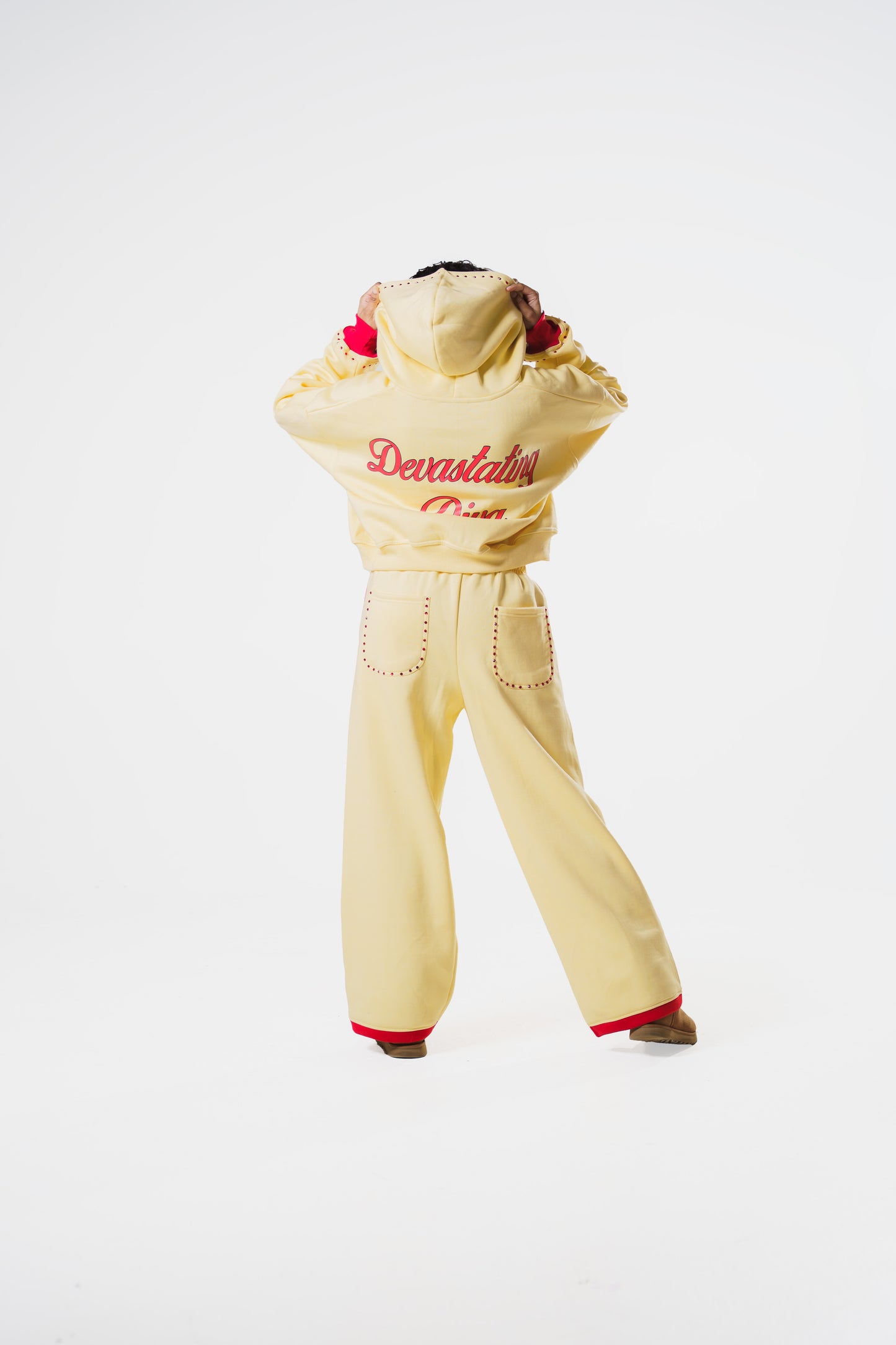 Cream 1913 Rhinestone Sweatpants (RESTOCK)