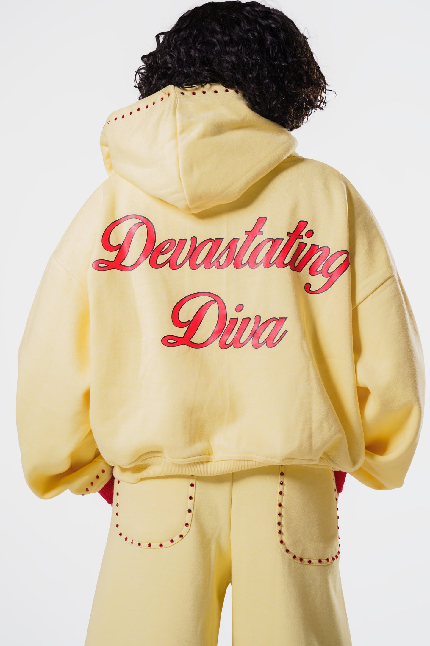Cream 1913 Rhinestone Zip Up (RESTOCK)